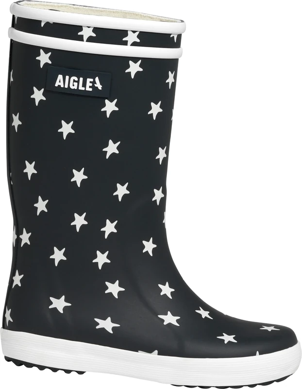 Aigle Unisex Kid's Lolly Pop Play2 Rain Boot, Navy Star, 1 UK