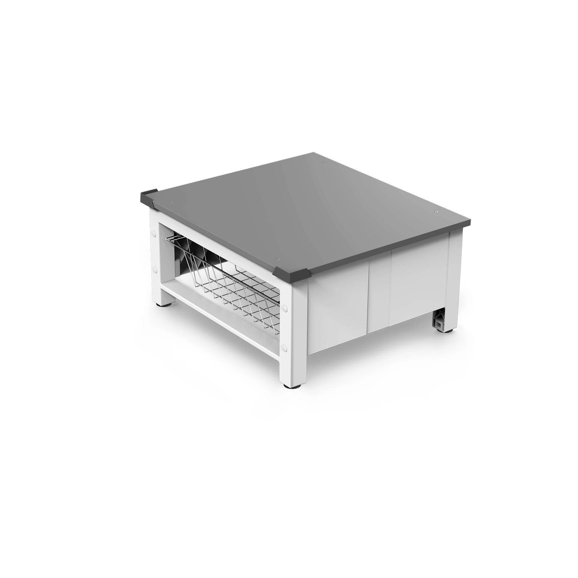 Meliconi Base Space Basket, Elevating Base for Washing Machine or Dryer with 32 L Pull-Out Basket in Technopolymer, Max 250 Kg, White, 62 x 56 x 25 cm, 10.18 Kg