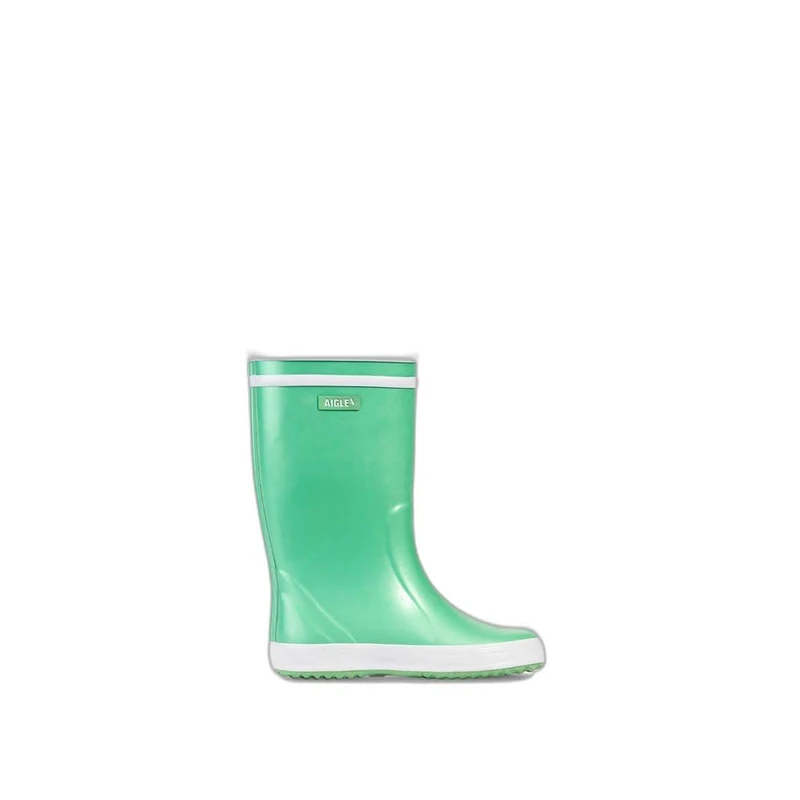 Aigle LOLLY IRRISE 2 Children's Waterproof Boots with an iridescent finish | Made of natural rubber with a double white stripe | Warm, quick-drying lining | Non-slip sole
