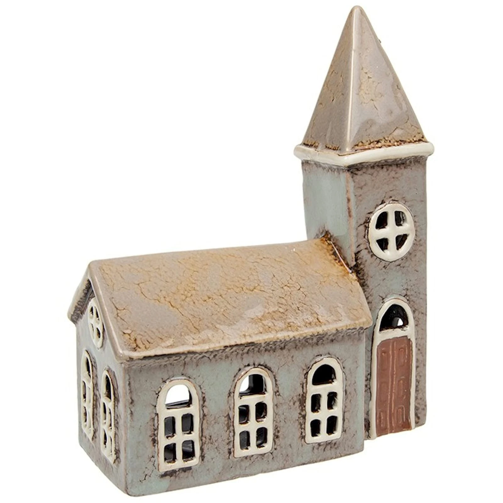 Village Pottery Church Tealight Holder