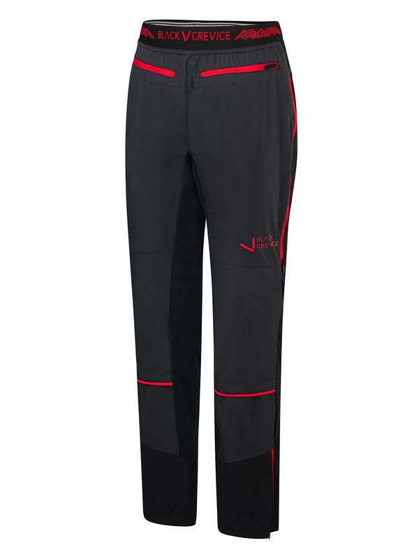 Black Crevice Women's Ski Touring Trousers, Black/red, 18