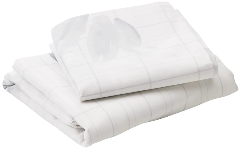 Calvin Klein Shadow Grid Floral, Single, 135 x 200 cm + 80 x 80 cm Duvet Cover Set, Grey