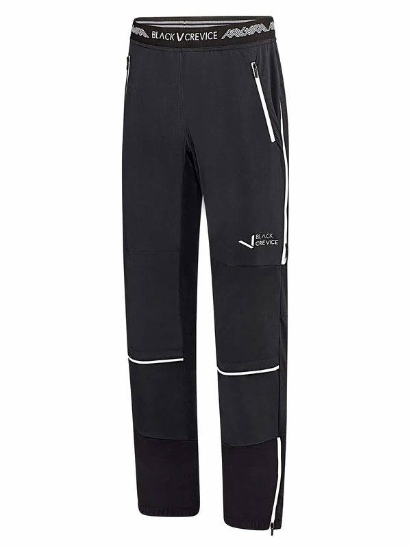 Black Crevice Men's Ski Touring Trousers, Black/White, S