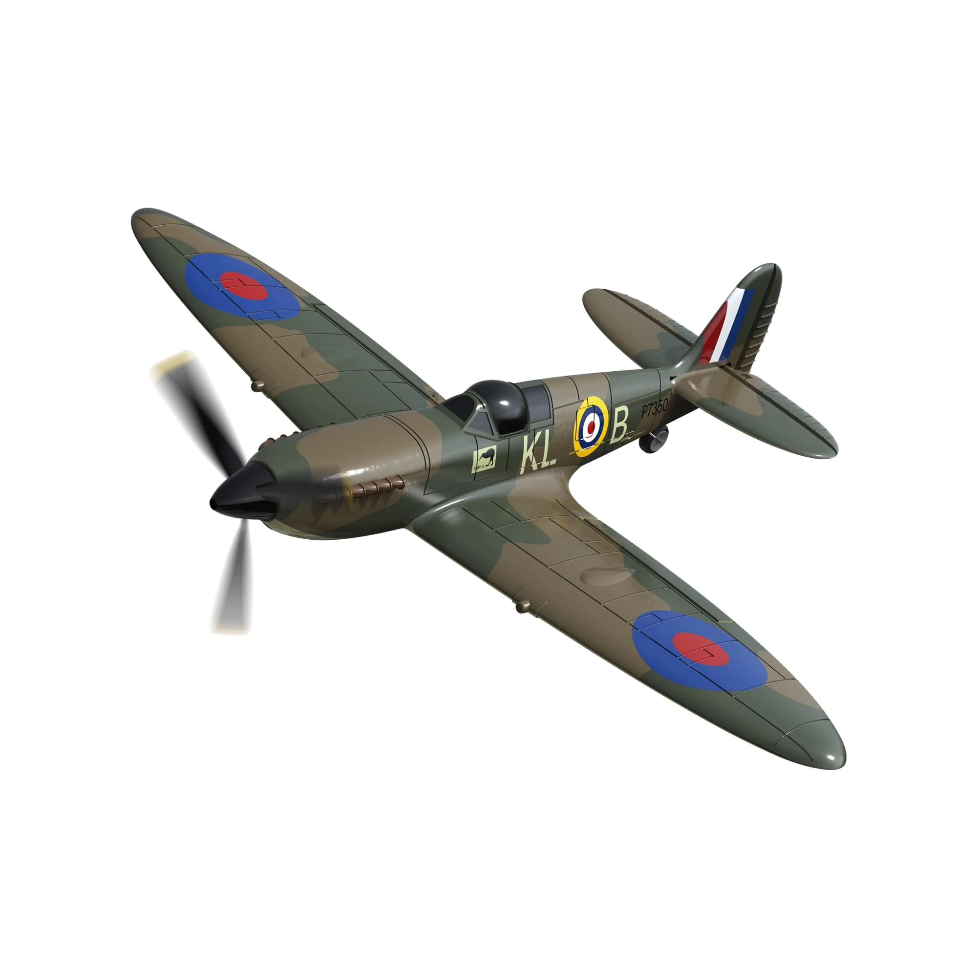 MODSTER MDX Spitfire MK II RC Aircraft RTF I 2.4 GHz I 400 mm I Electric Motor Warbird Including 6-Axis Airplane Stabilisation I Remote Controlled Aircraft with Remote Control I For Beginners &
