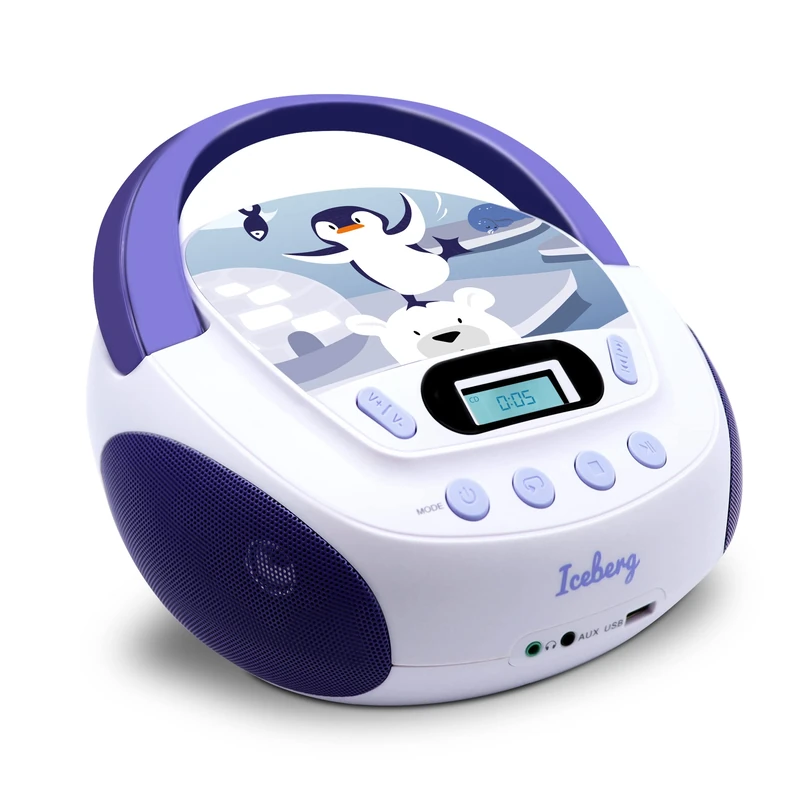 Metronic Iceberg 477179 Childrens MP3 CD Player - White/Blue