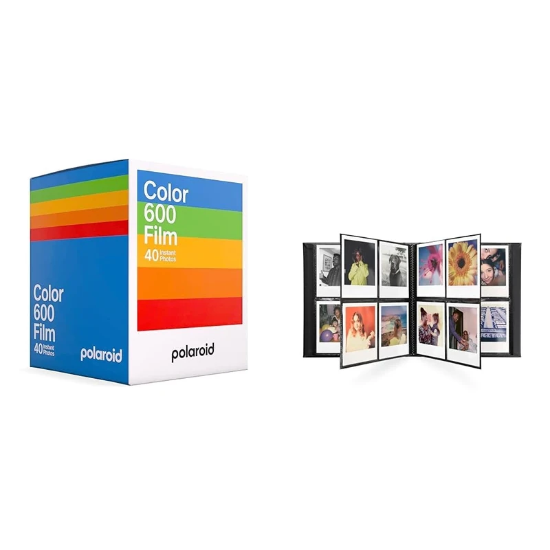 Polaroid Color Film for 600 - x40 Film Pack & Photo Album - Large