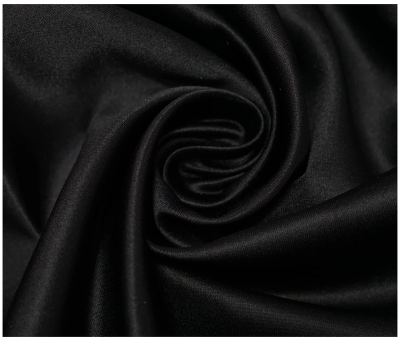 Matte Duchess Bridal Satin Polyester Fabric for Dressmaking Wedding Crafts Quilting Sewing 150cm Wide (2 Metre (200 x 150cm), Black)