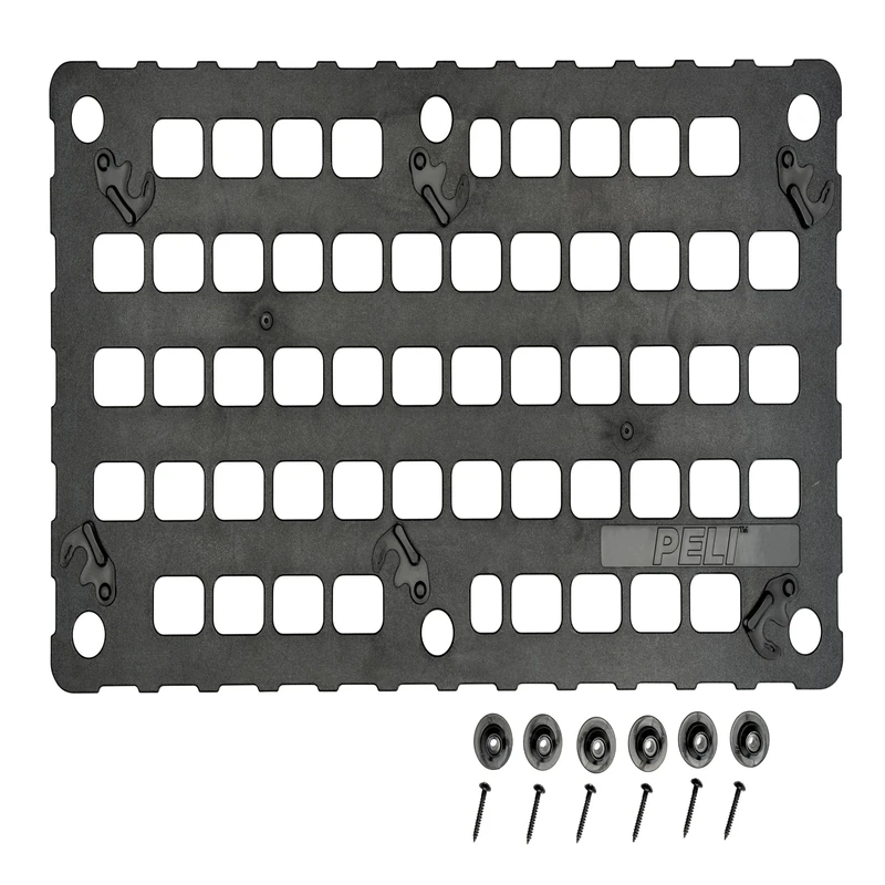 Peli 1510 MOLLE Panel Lid Insert, Original Accessories, Compatible 1510 Case, Colour: Black, Bags and Cases Sold Separately, Black, 54 cm x 75 cm x 29 cm, MOLLE Panel - Image 1