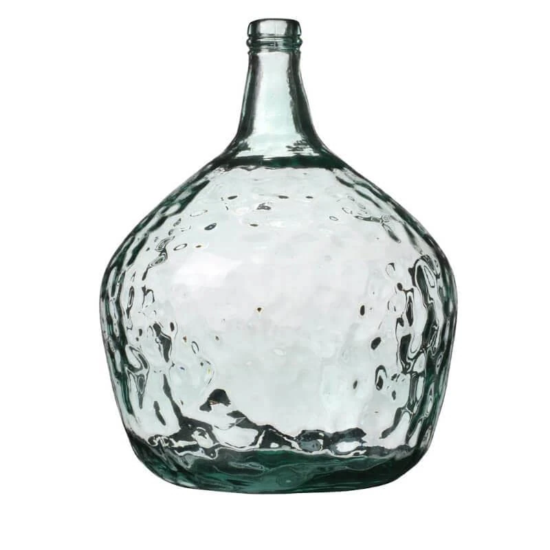 NATURAL LIVING Dame Jeanne Vase 16 L Recycled Glass Diameter 29 cm x Height 42 cm