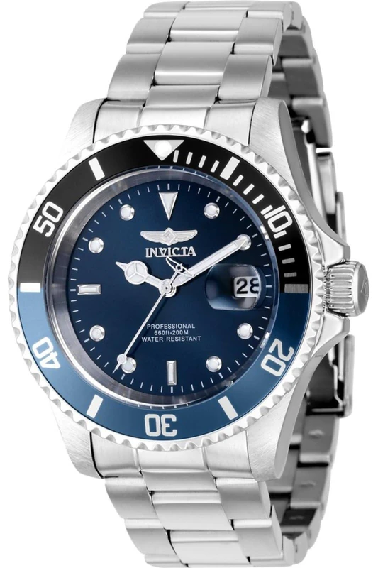 Invicta Pro Diver 43545 Men's Watch - Waterproof - Analogue - Quartz Movement - Stainless Steel with Blue dial - 40mm