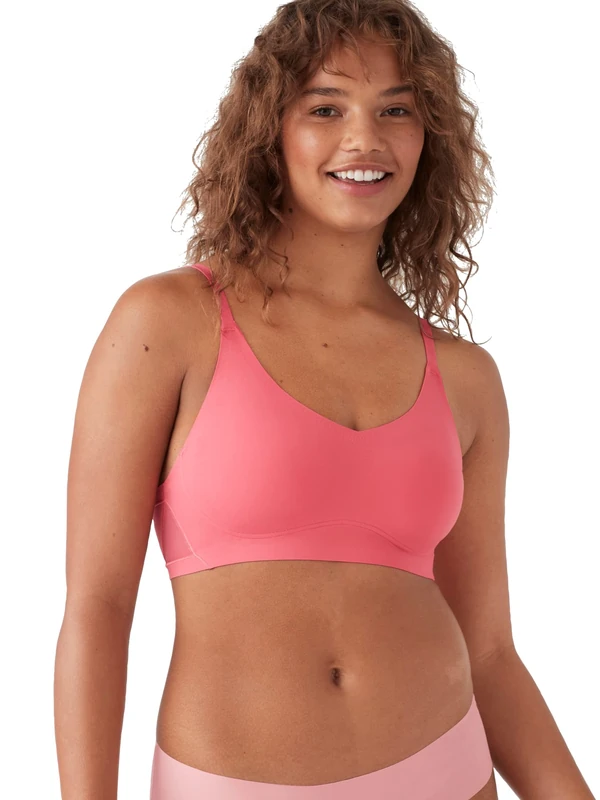 True & Co Women's True Body Lift Triangle Adjustable Strap Bra, Cactus Bloom Mesh, (X-Small) 30-32DD/DDD