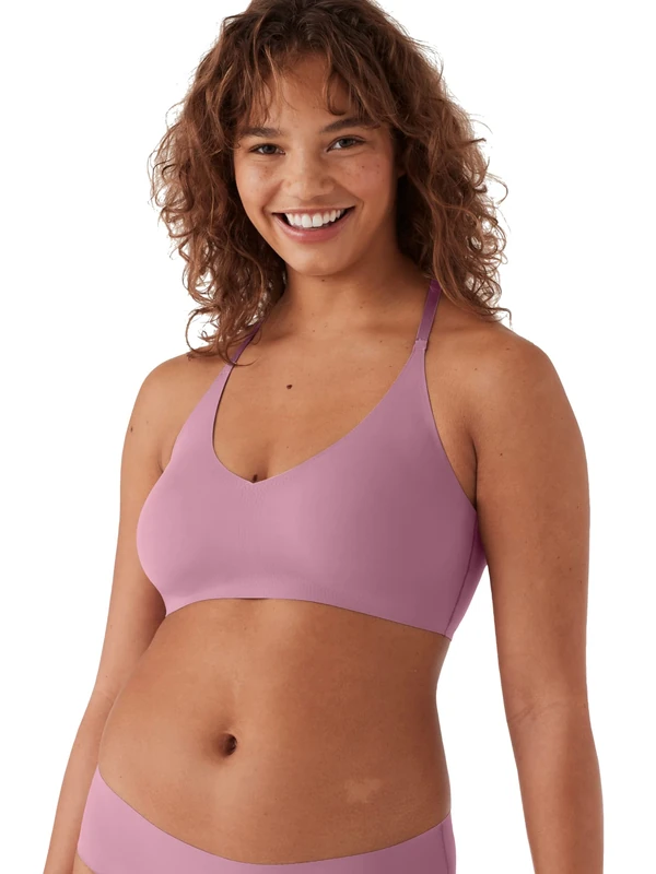 True & Co Women's True Body Triangle Lace Racerback Bra, Opaque, Dusky Orchid, (X-Large) 38-40A/D