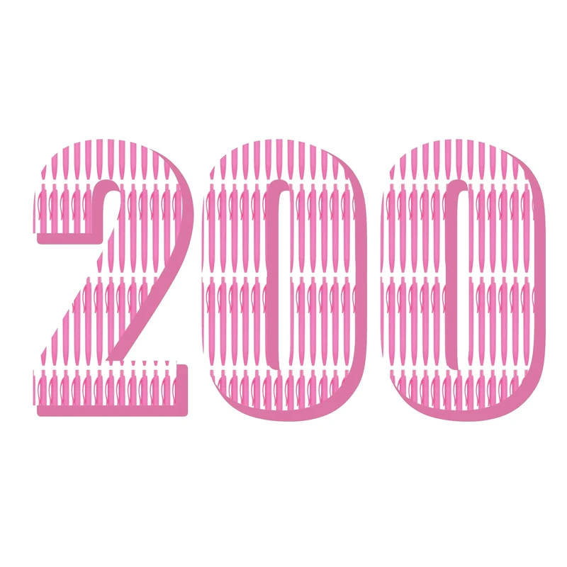 deegtran Pens Bulk, 200 Pack No Bleed Pink Barrel Click Pens, Wholesale Retractable Ballpoint Pens, Pens Medium Point, Smooth Ink Pens, 1.0MM Black Ink