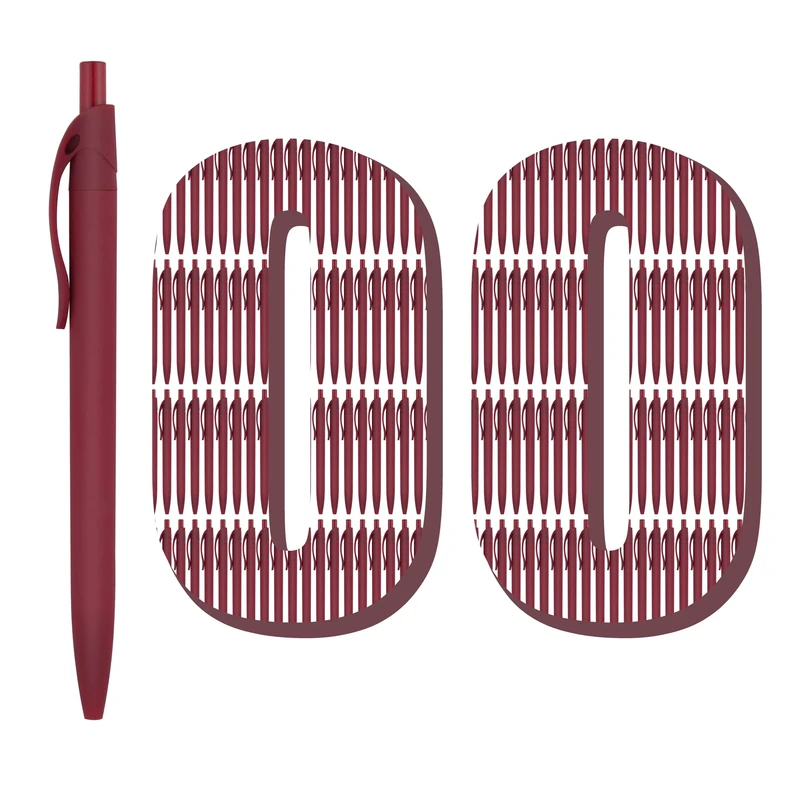 Deegtran Pens Bulk, 100 Pack No Bleed Red Barrel Click Pens, Wholesale Retractable Ballpoint Pens, Pens Medium Point, Smooth Ink Pens, 1.0MM Black Ink