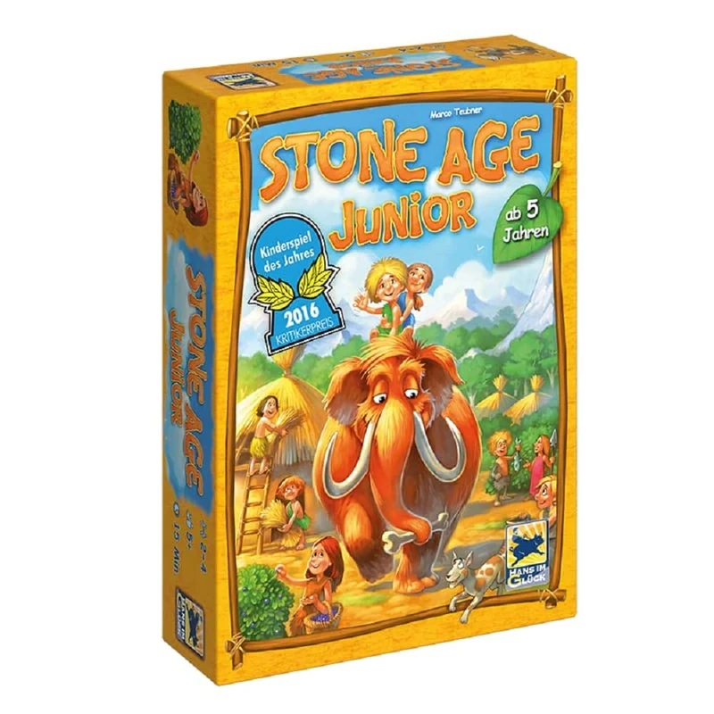 Hans im Glück, Stone Age Junior, Children's Game of the Year 2016, Strategy Game, 2-4 Players, Ages 5+, 15+ Minutes, German