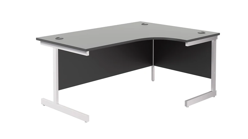 Office Hippo Heavy Duty Right Corner Desk - Black and White