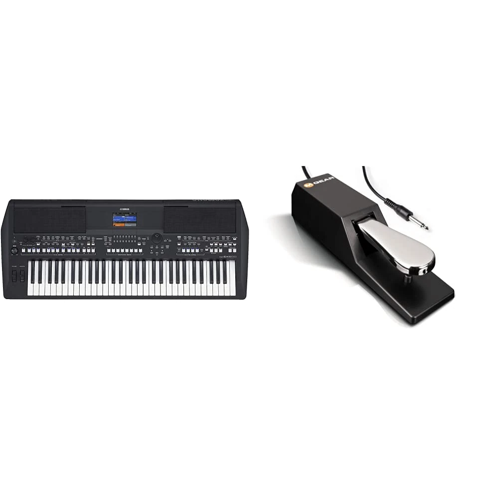 Yamaha PSR-SX600 Digital Keyboard - a Powerful Digital Workstation Keyboard & M-Audio SP-2 - Universal Sustain Pedal with Piano Style Action, The Ideal Accessory for MIDI Keyboards