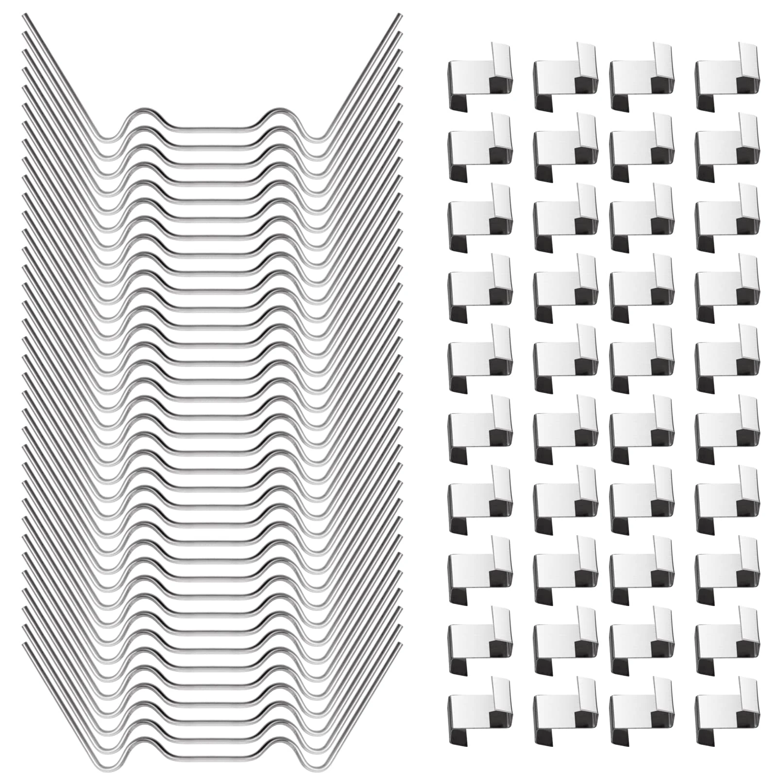 120Pcs Greenhouse Glass Clips Spring - Heavy Duty Glass Pane Fixing Clips, Greenhouse Spares Accessories, Green House Clips & Hooks for Replacement, Polycarbonate & Plastic Pane