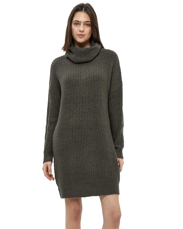 Desires Women's Jeddy Rollneck Knit UK | Autumn Dresses | Size L, 3655 Beluga Green, L