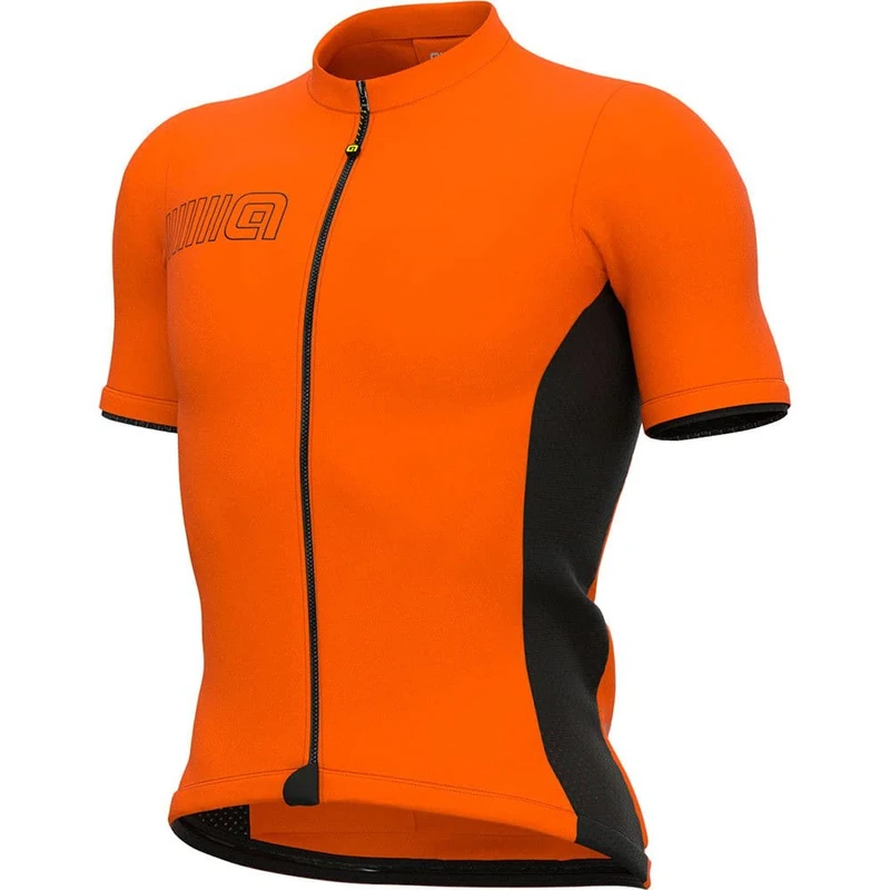 Alé Cycling Men's Pragma Colour Block Short Sleeve Jersey, Orange, XL