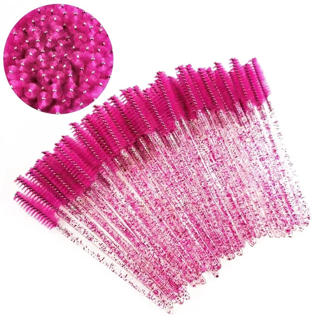 ZHIYE 50 pcs Eyelash Mascara Brushes, Wands Applicator Eyebrow Brush Makeup Kit, Eyebrow Castor Oil Brush Makeup Tool