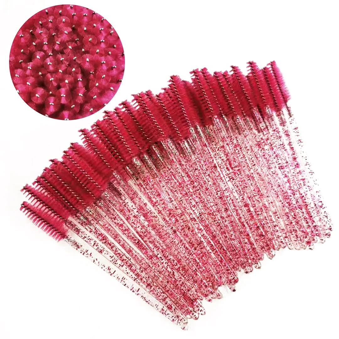 ZHIYE 50 pcs Eyelash Mascara Brushes, Wands Applicator Eyebrow Brush Makeup Kit, Eyebrow Castor Oil Brush Makeup Tool