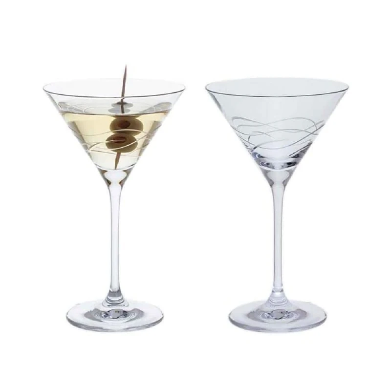 Dartington Crystal Twilight Martini Glass Pair