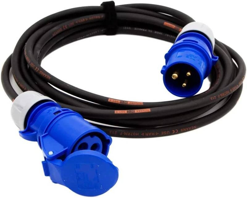 HDIUK Professional Power 16 Amp Plug to IP44 Coupler Mains Fly Converter Featuring TitanEx HO7 Heavy Duty Rubber Flex (10 Metres)