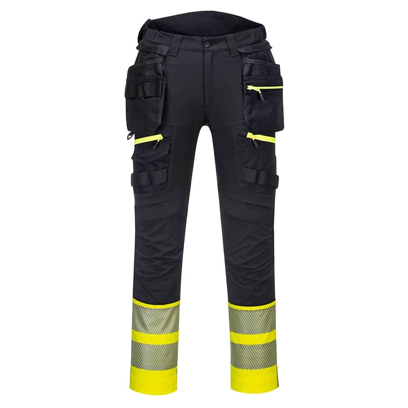 Portwest - Trousers de Travail Holster Haute visibilité de Classe 1 DX4 50 Jaune/Noir