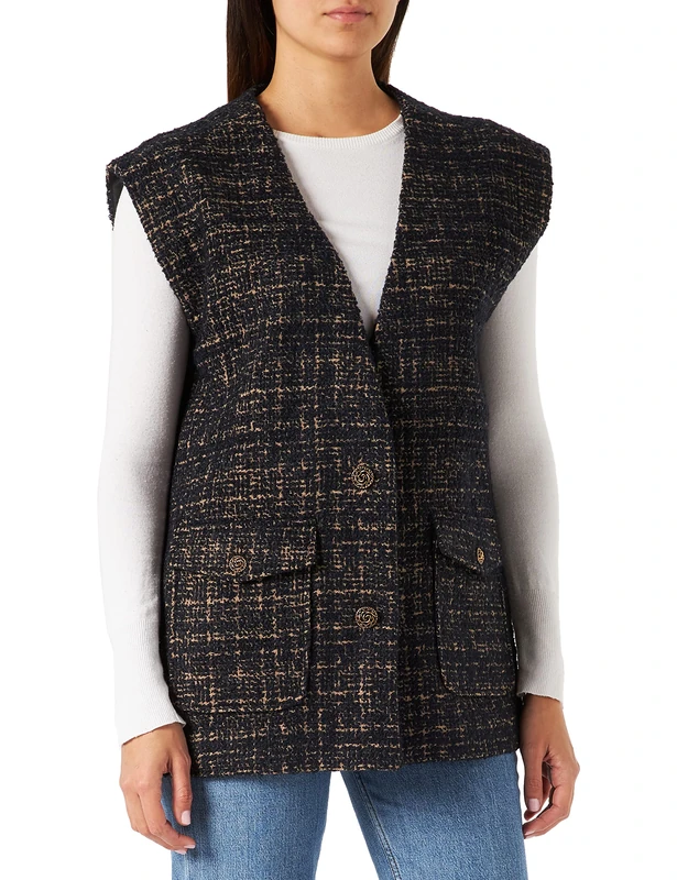 Cream Women's Crvisva Waistcoat Transitional Jacket, Royal Navy Buckle, UK 16