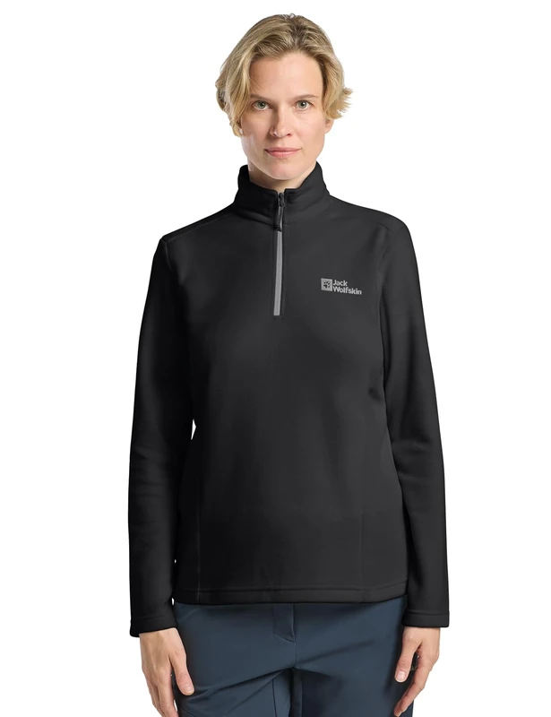 Jack Wolfskin Women's Taunus Hz Pullover, Black, L