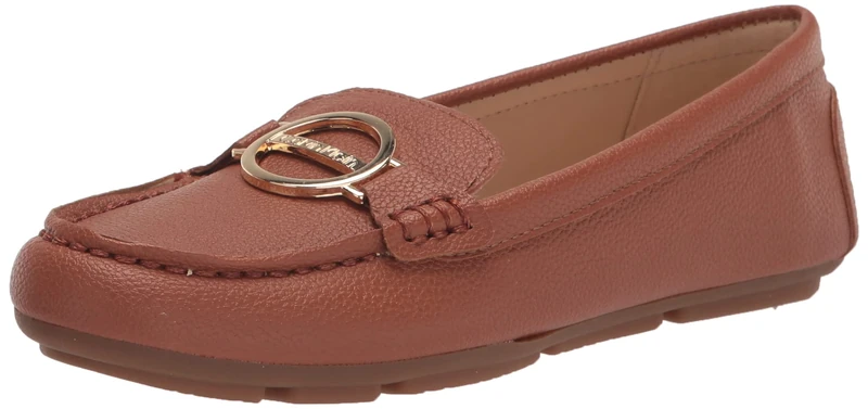Calvin Klein Women's Layne Loafer Flat, Luggage 259, 3 UK