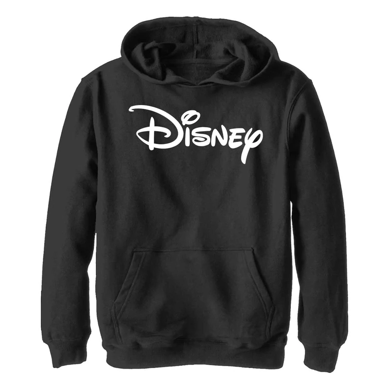 Disney Unisex Children^Boy's Basic Logo Hoodie, Schwarz, S