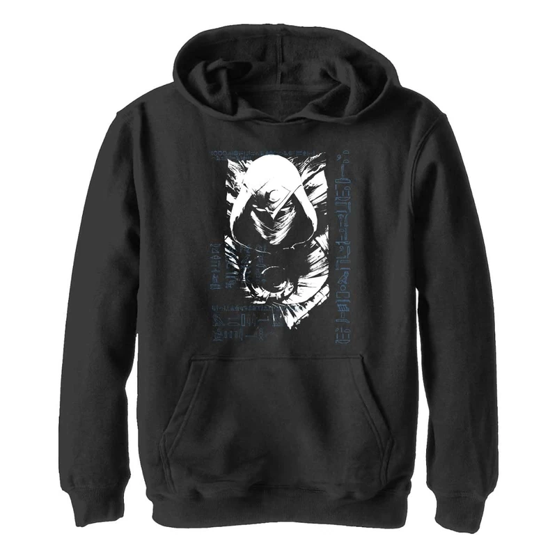 Marvel Unisex Children^Boy's Moon Knight Grunge Hoodie, Schwarz, XL