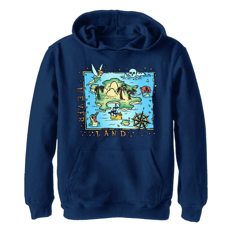 Disney Unisex Children^Boy's Never Land Coast Hoodie, Marineblau Heather, L - Image 1