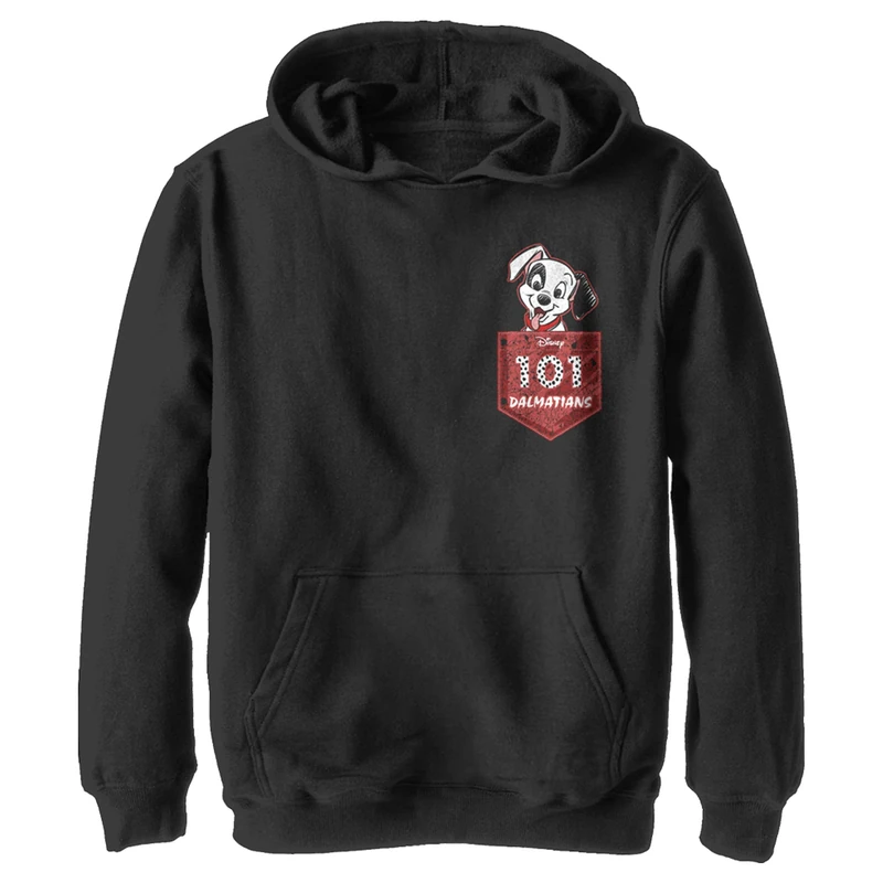 Disney Unisex Children^Boy's Pocket Puppy Hoodie, Schwarz, S