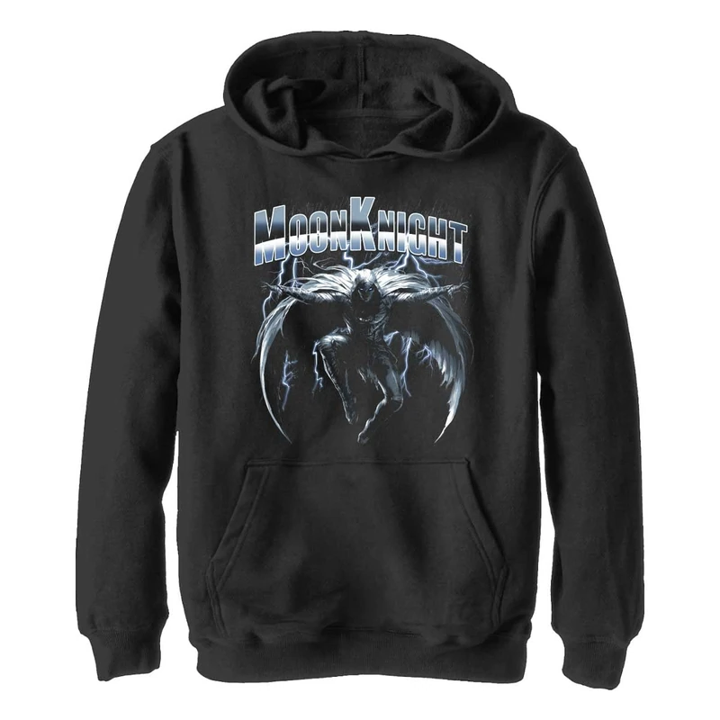 Marvel Unisex Children^Boy's Moon Knight Dark Rain Hoodie, Schwarz, S
