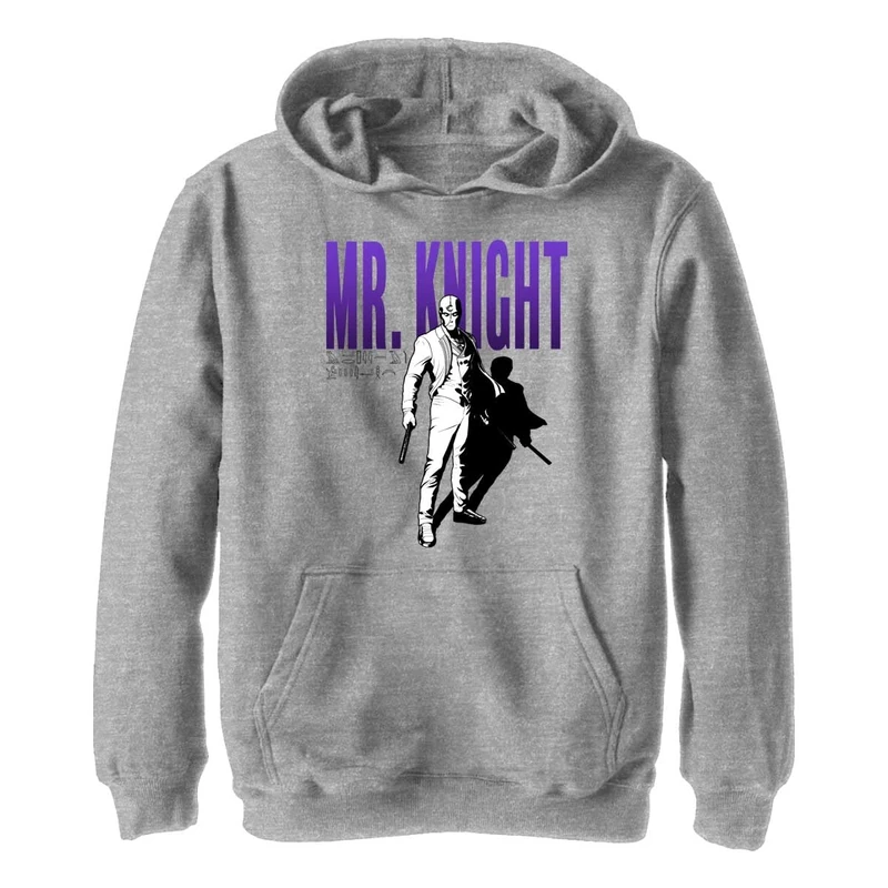 Marvel Unisex Children^Boy's Moon Knight Mr Shadow Hoodie, Sportlich Heather, M