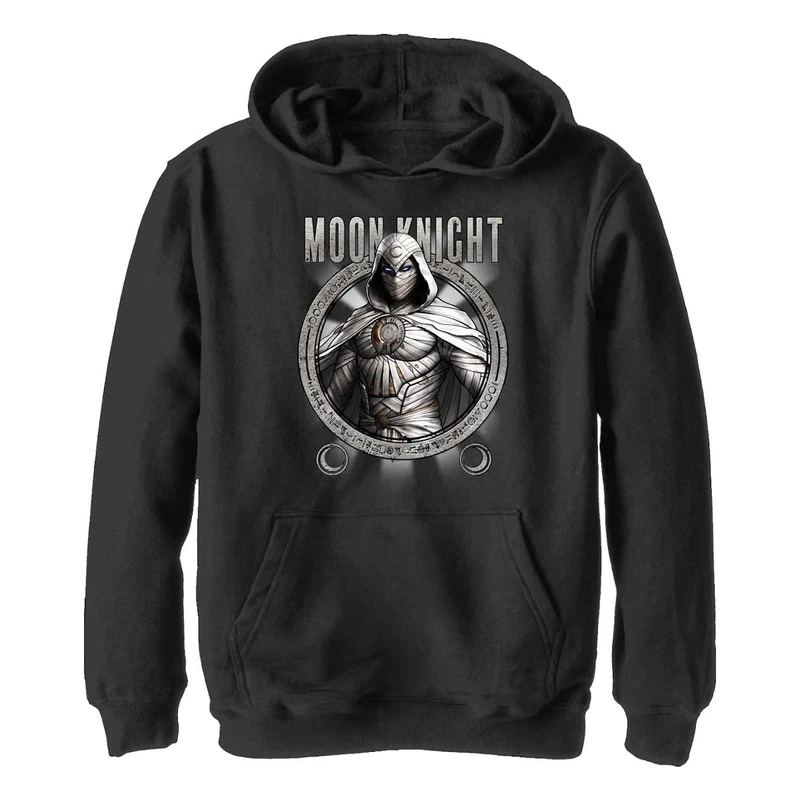 Marvel Kids' Moon Knight Team Hooded Sweatshirt, Black, M