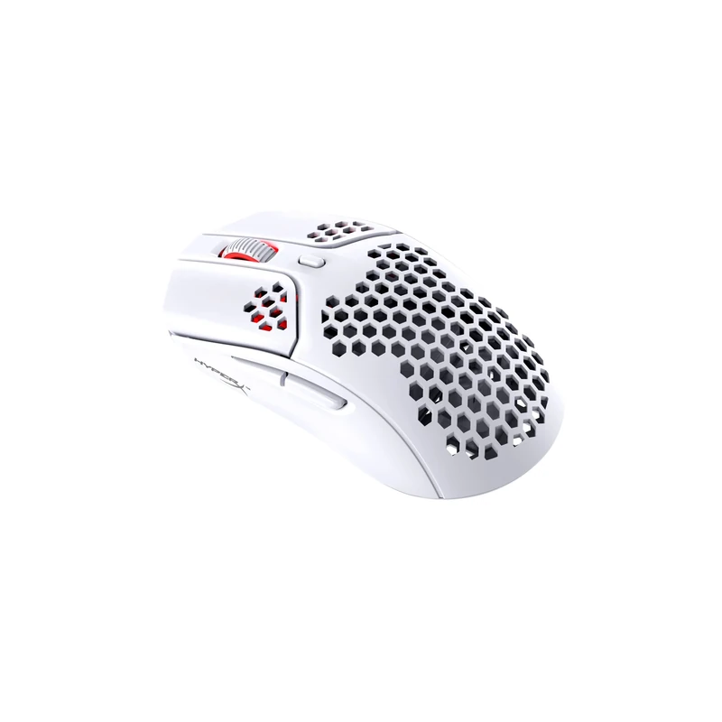 HyperX Pulsefire Haste – Wireless Gaming Mouse – Ultra Lightweight, 62g, 100 Hour Battery Life, 2.4Ghz Wireless, Honeycomb Shell, Hex Design, Up to 16000 DPI, 6 Programmable Buttons – White and Pink
