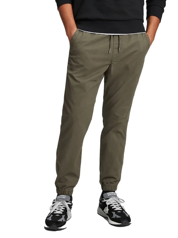 GAP Men's Essential Jogger Pant Sweatpants, Black Moss, Large