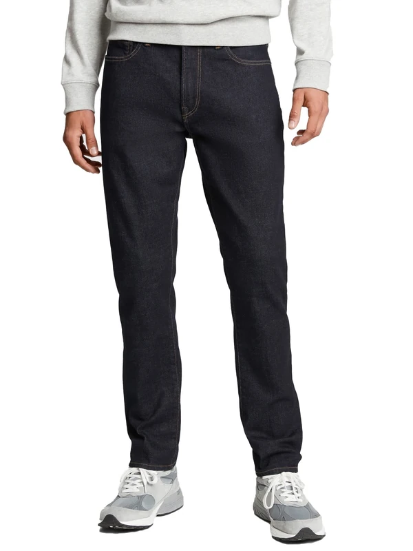 GAP Men's Straight Taper Fit Denim Jeans, Rinsed, 28W x 30L - Image 1