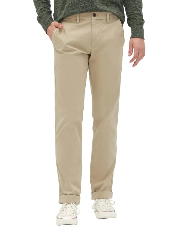 GAP Men's Essential Straight Fit Chino Pants, Iconic Khaki, 36W x 32L