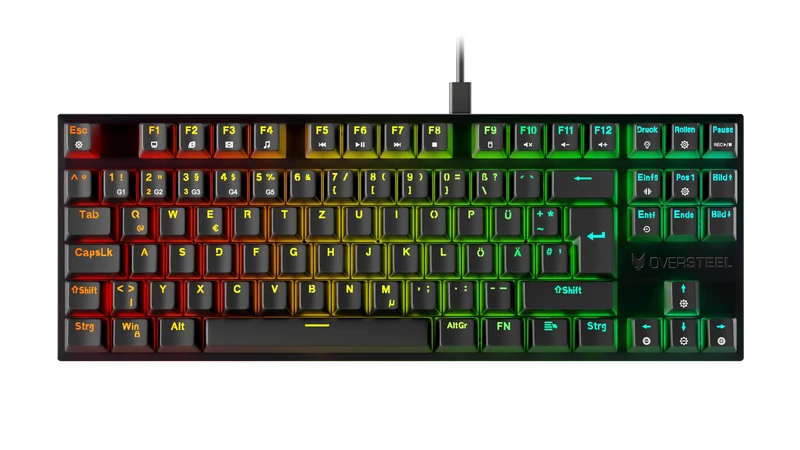 Oversteel KOVAR TKL Mechanical Gaming Keyboard - RGB Red Switch