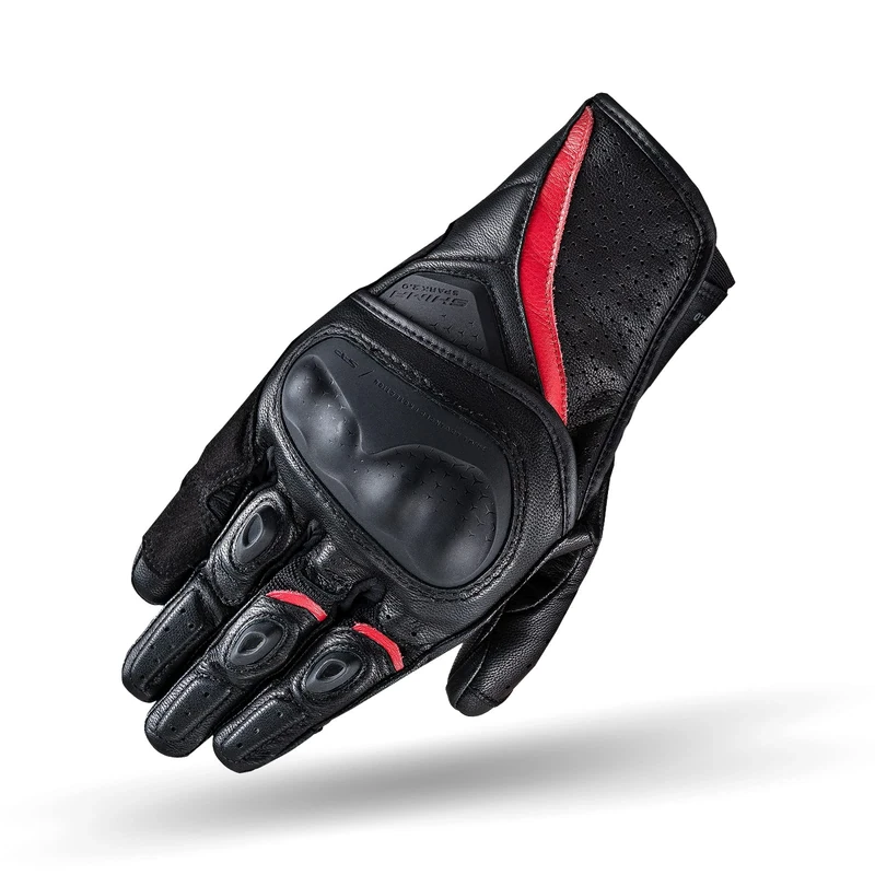 SHIMA SPARK 2.0 Motrocycle Gloves for Men | Touchscreen Summer Sport Leather Biker Riding Gloves with TPU Knuckle Protector, Palm and Finger Sliders, Reinforced Palm (Red, 4XL)