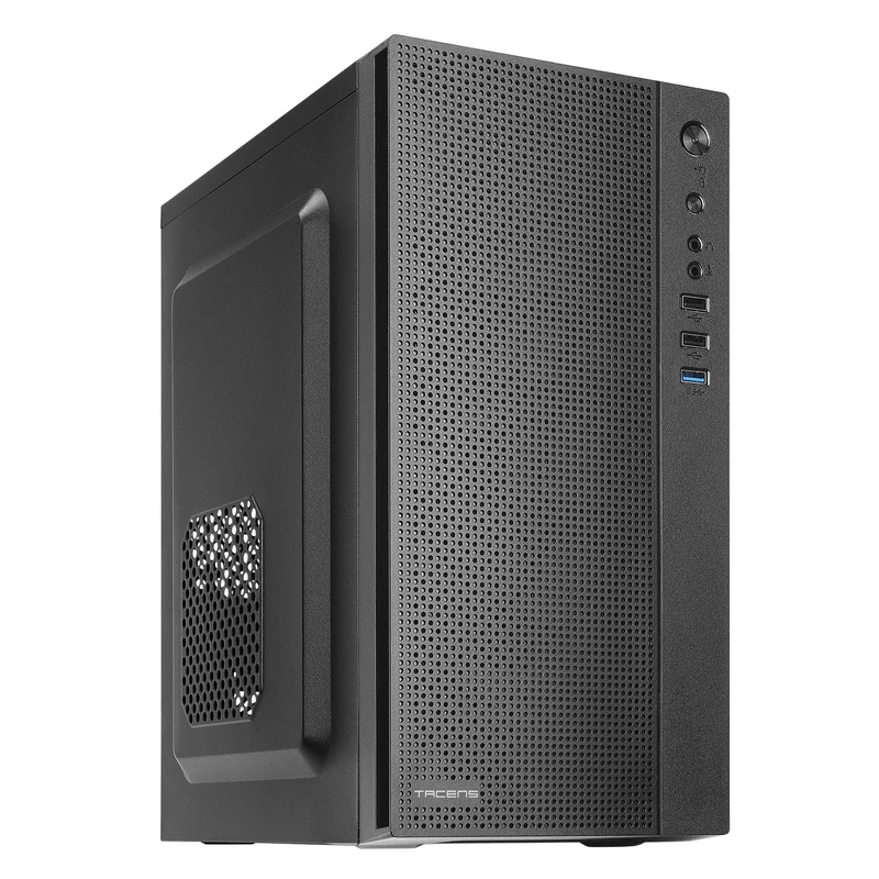 Tacens Anima AC5, Compact Micro ATX PC Case, Front Mesh Cooling, USB 3.0, Black