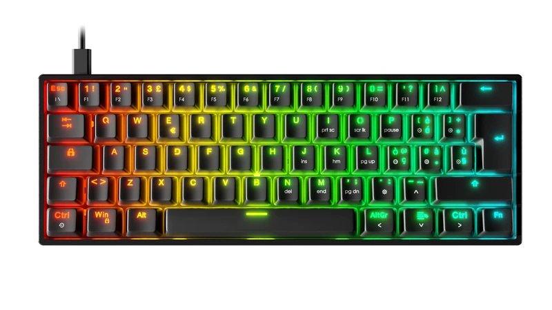 Oversteel - KOVAR USB gaming keyboard, 60% compact, RGB backlit, Outemu Red mechanical switch, Anti-Ghosting, Italian PC/MAC/Android layout - Image 1