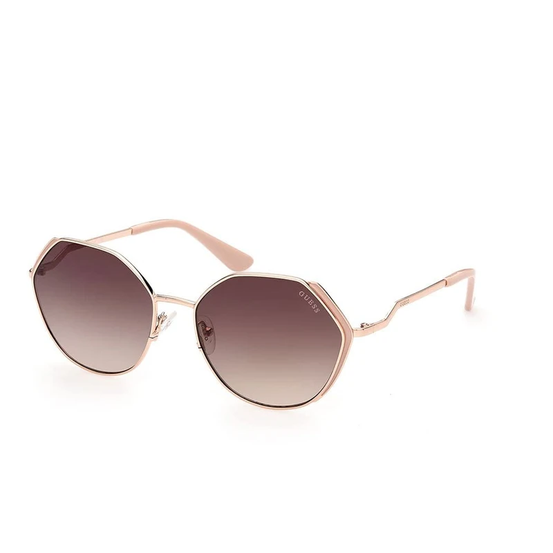 GUESS Women's GU7842 Sunglasses, shiny rose gold, 58