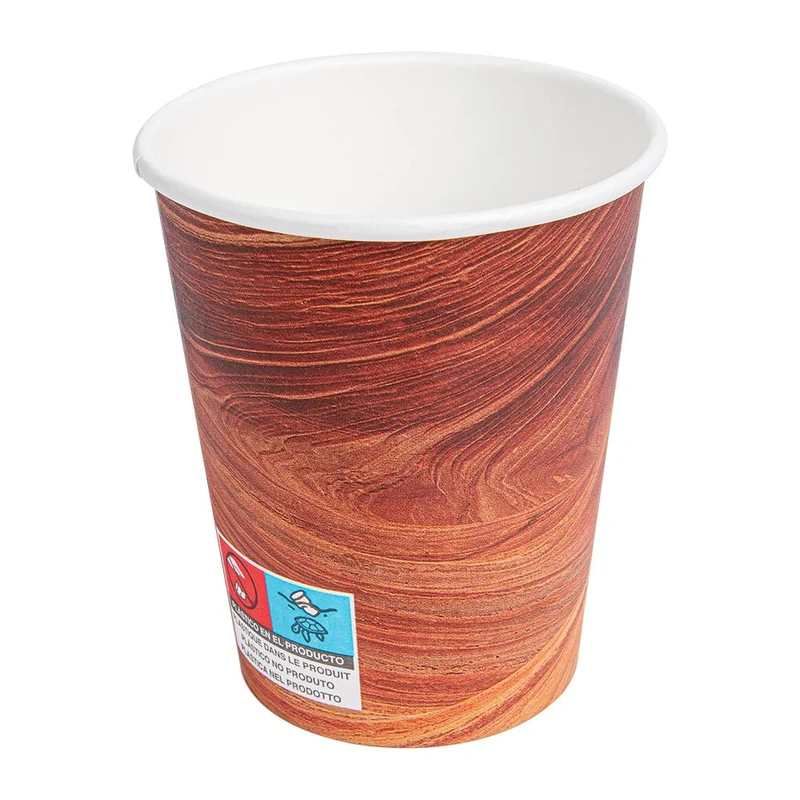 1000 Units - Hot Drinks Glasses 1 Wall 'Arizona' 240 ml 280 + 18 Pe G/M2 Ø8/5.6 x 9.2 cm Cardboard Brown - Image 1