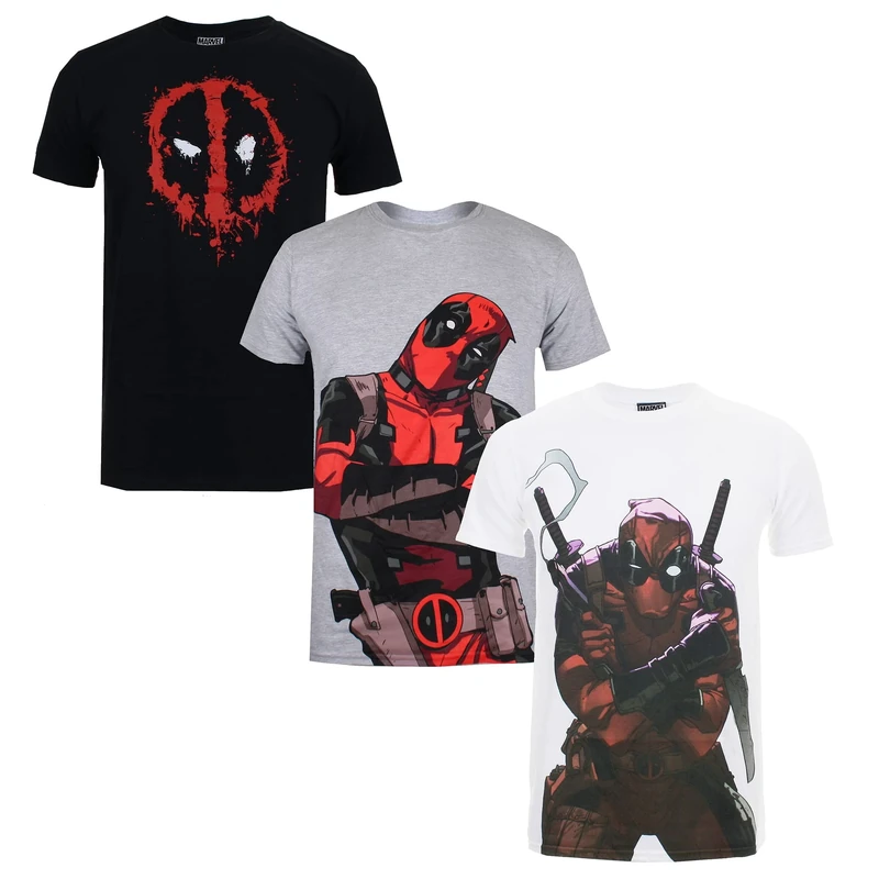 Marvel Men's Deadpool Pack a T Shirt, Multi, XL UK